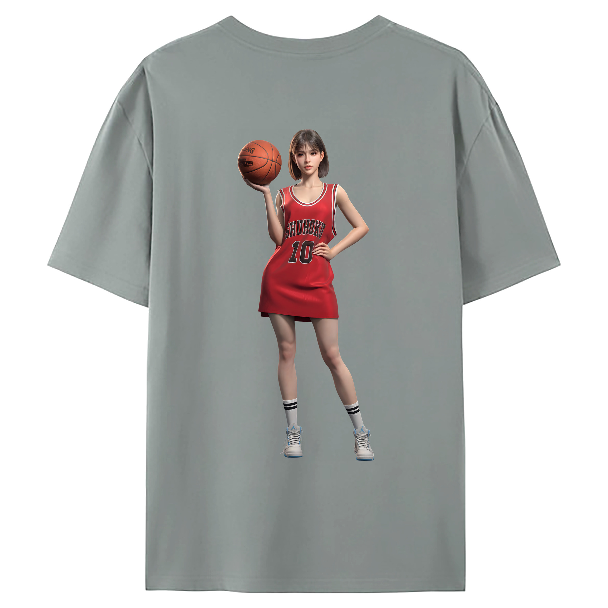 （画像用） SLAM DUNK／スラムダンク 綿100％ メンズ半袖Tシャツ（バックプリント） 通気性